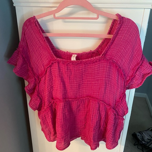 Anthropologie Daily Practice Gauzy Ruffled Top - Picture 2 of 5